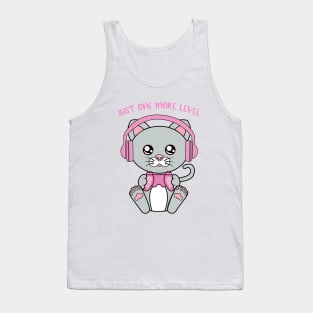 Just one more level, cute cat Tank Top